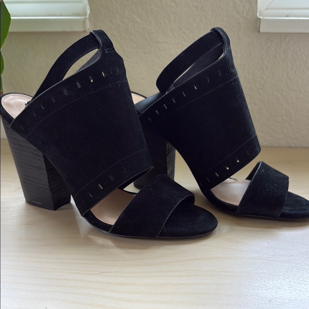 Joe’s Jeans Black Suede Women's Heeled Sandals Size 7.5